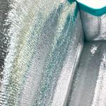 Reusable Green Cooler Bag, Small size, Rectangular shape with Zipper – K019