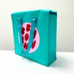 Reusable Green Woven Cooler Bag with Zipper – K017