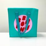 Reusable Green Woven Cooler Bag with Zipper – K017