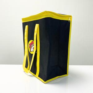Reusable Black Non-Woven Cooler Bag with Zipper – K010