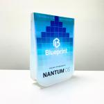 PP Non-Woven Blue Reusable Shopping Bag with Branding Print – K021