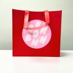 PP Non-Woven Red Shopping Bag with Brand Logo – K006