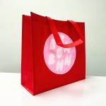 PP Non-Woven Red Shopping Bag with Brand Logo – K006