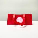 RPET Reusable White Shopping Bag with Flower Design – K015