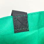 PP Non-Woven Solid Green Reusable Shopping Bag with Promotional Print – K005