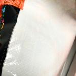 PP Woven Reusable Black Shopping Bag with Colorful Flower Pattern – K002