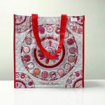 PP Woven Reusable Red & White Pattern Shopping & Grocery Bag – K004