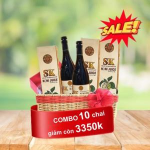 COMBO 10 Chai Nước Cốt Nhàu Nguyên Chất Tách Mùi 750 ml SK NONI Premium