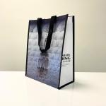 RPET Reusable Shopping Bag Grey Color with Custom Print – K009