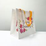 RPET Reusable White Shopping Bag with Flower Design – K015
