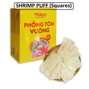 Giá tốt Tôm phồng 400gr Loại sản phẩm Bao bì hộp thực phẩm Vị mặn Hàng hiệu: Mikiri Tinh bột sắn, tôm (15%) 24 tháng